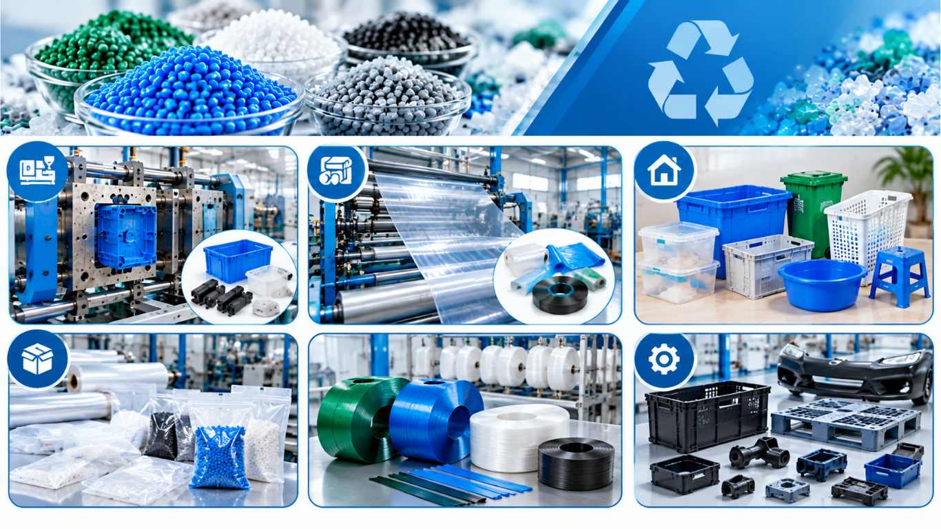Ứng dụng hạt nhựa tái chế trong sản xuất công nghiệp